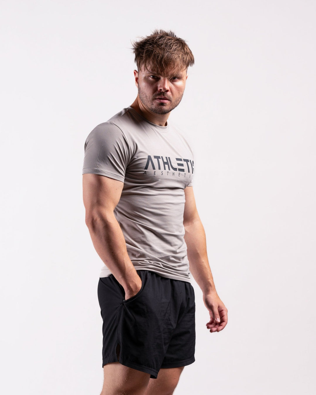 Classic Slim Fit Shirt (Harbor Grey) - Athletic Aesthetics