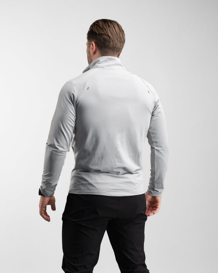 Core Performance Full Zip (Light Grey) - Athletic Aesthetics