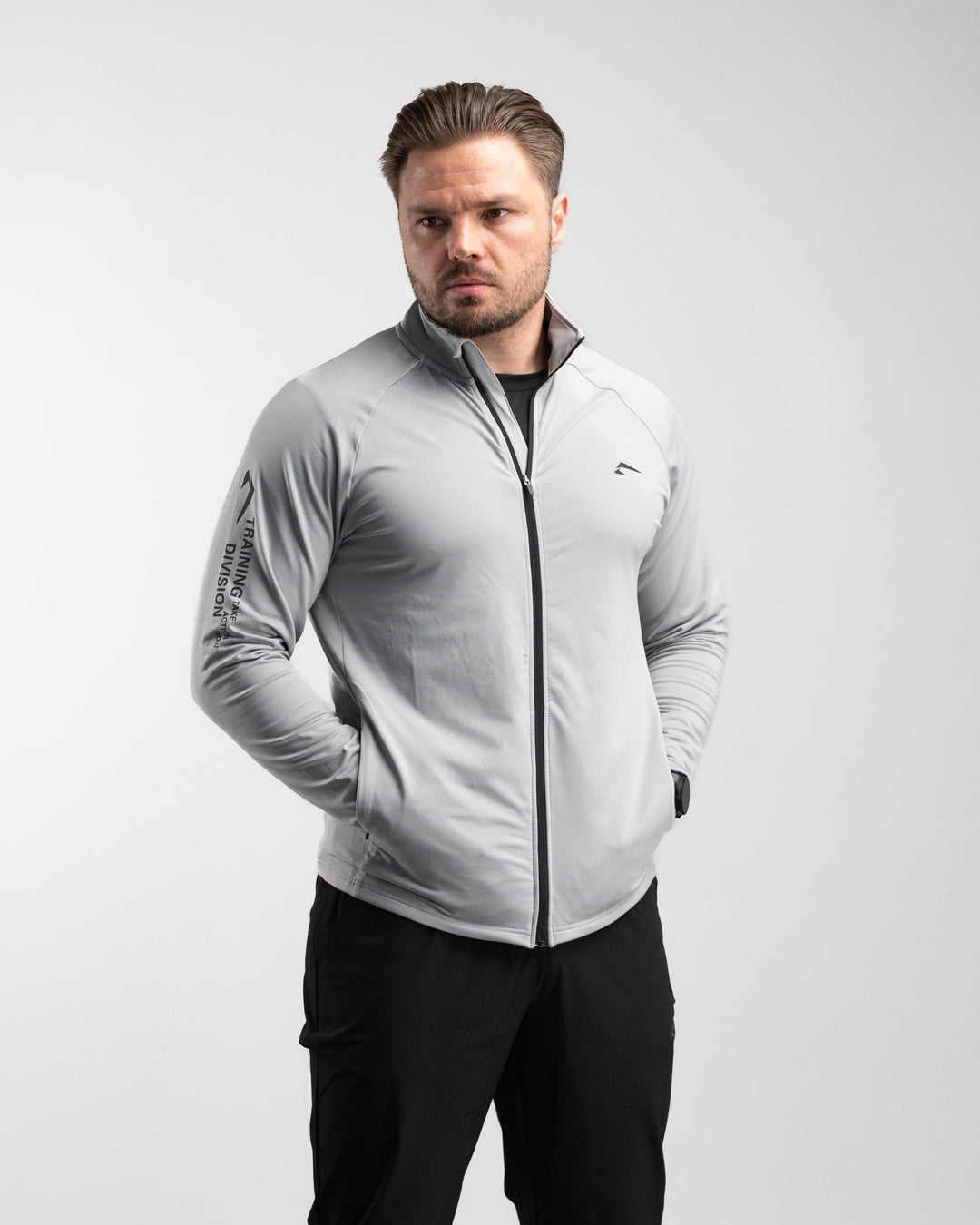 Core Performance Full Zip (Light Grey) - Athletic Aesthetics