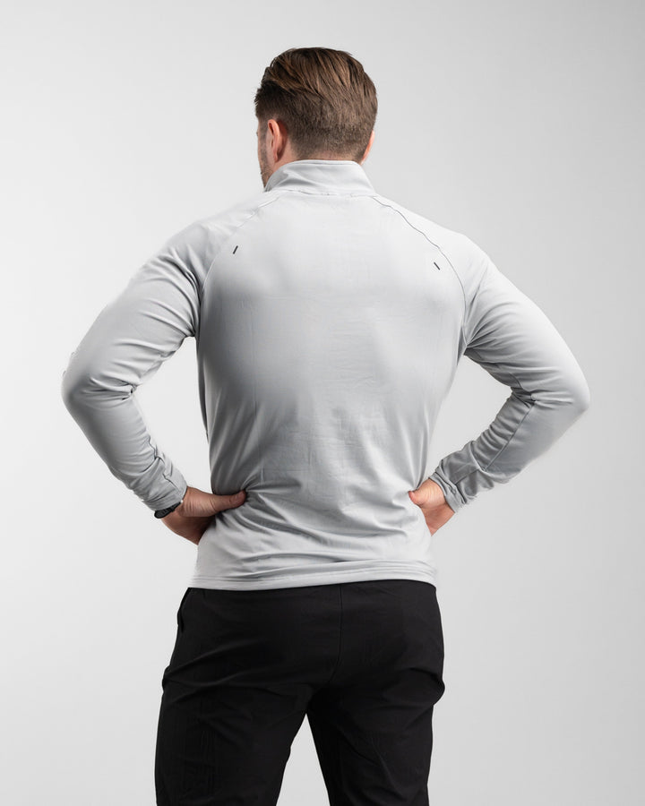 Core Performance Quarter Zip (Light Grey) - Athletic Aesthetics