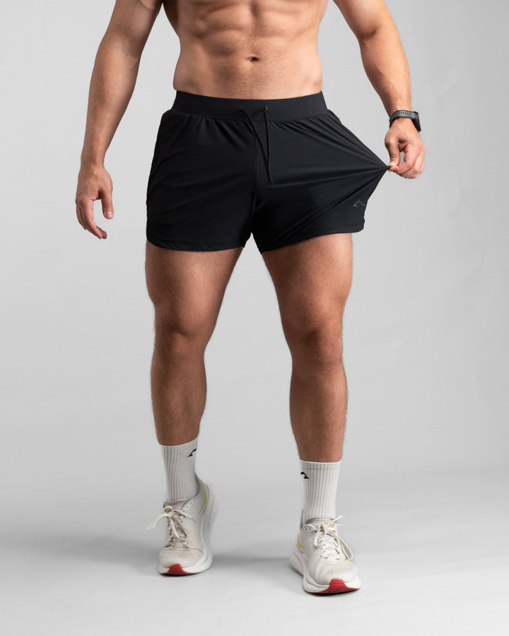 Elite Performance 5“ Shorts (Black/Grey) - Athletic Aesthetics