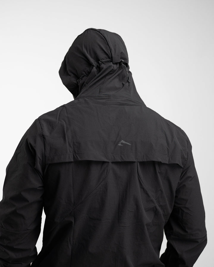 Elite Windbreaker Half Zip (Black) - Athletic Aesthetics