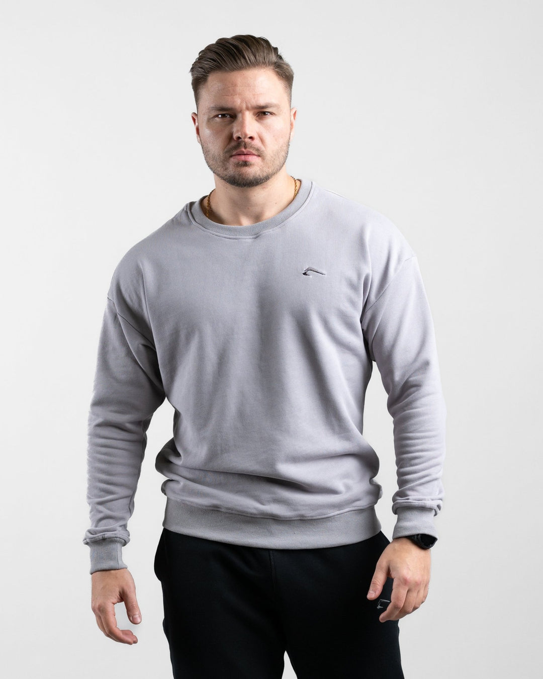 Essential Crewneck Sweater (Stone) - Athletic Aesthetics