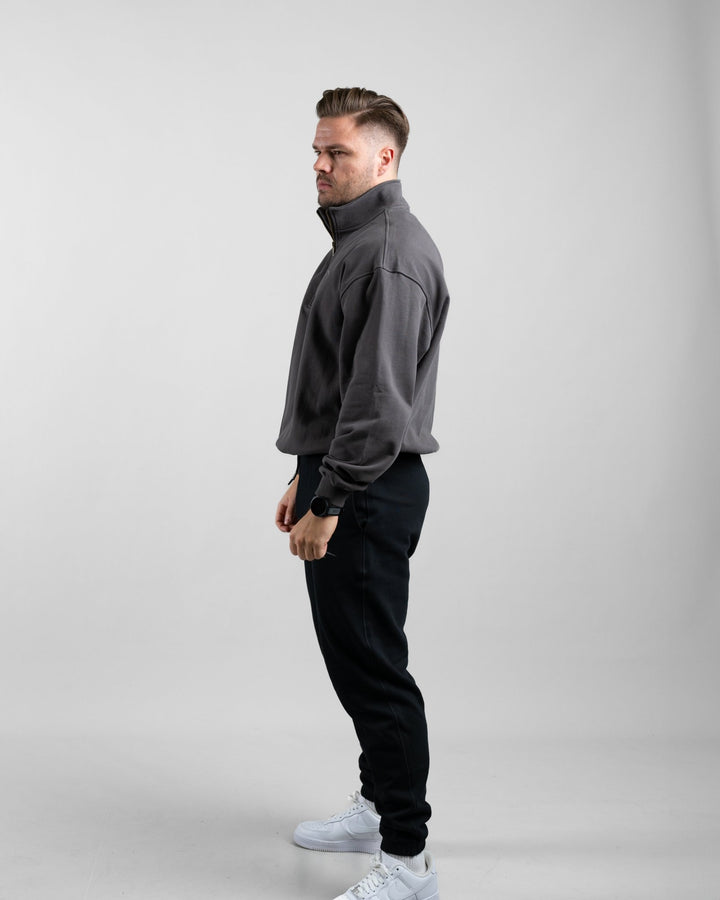 Essential Oversize Half Zip (Olive) - Athletic Aesthetics