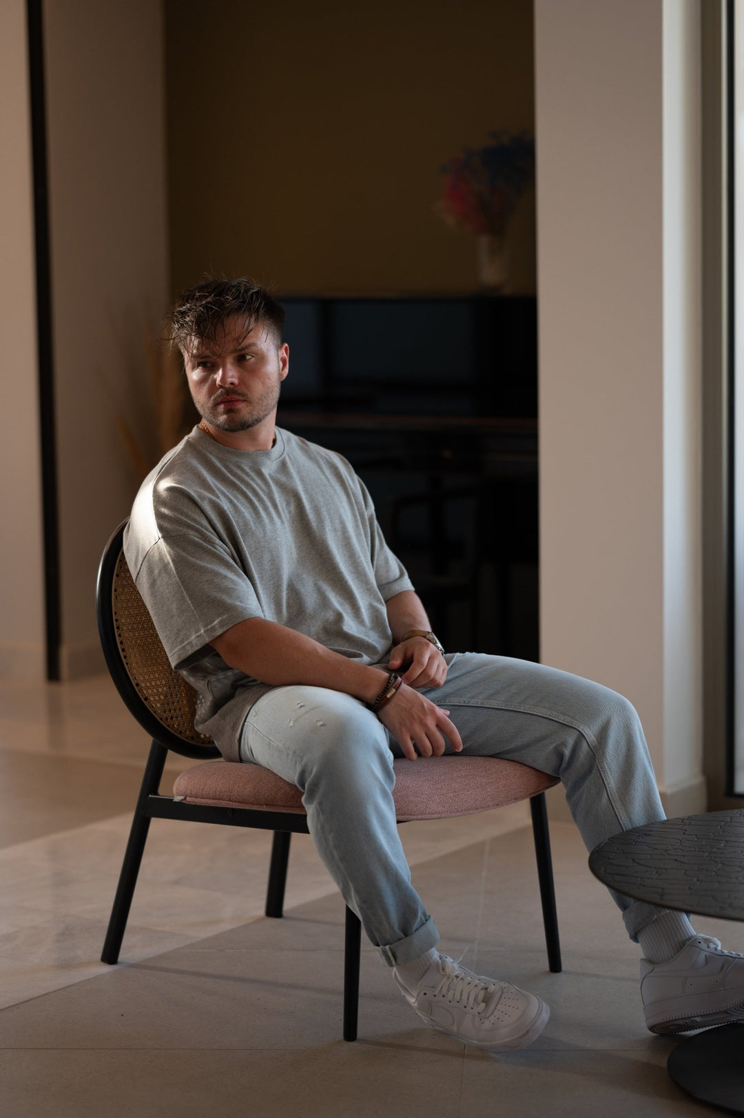 Oversized Tee (Grey Marl) - HQ Basics - Athletic Aesthetics