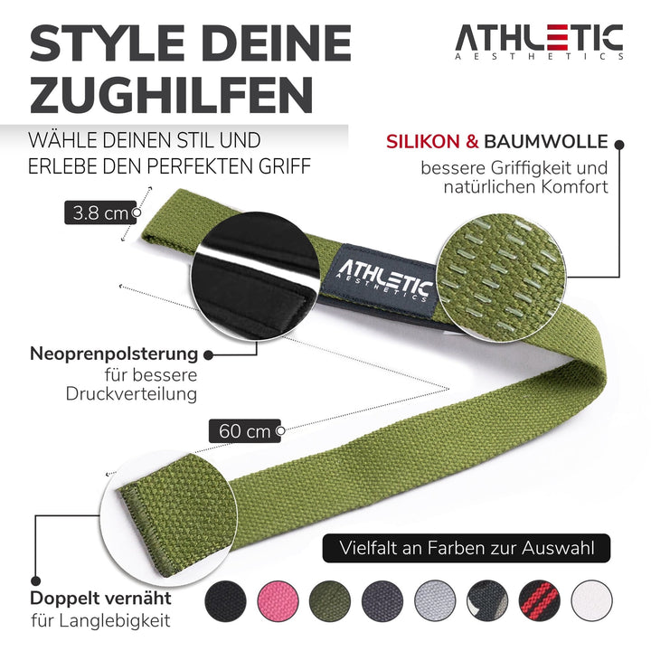 Zughilfen (Olive Silikon) - Athletic Aesthetics