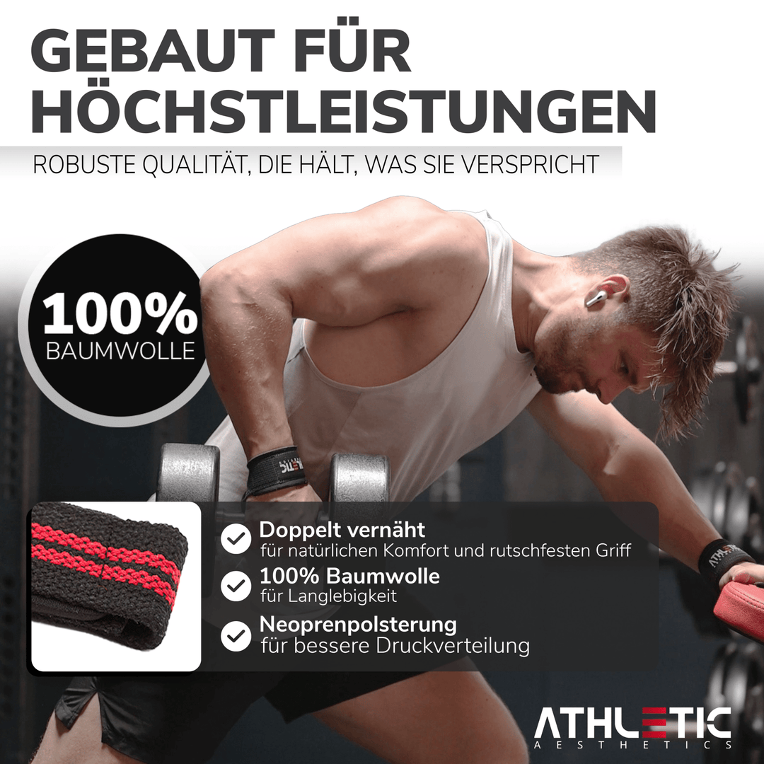 Zughilfen (Rot - Schwarz) - Athletic Aesthetics