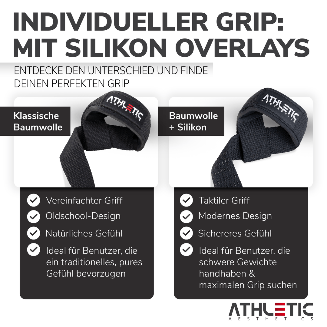 Zughilfen (Schwarz Silikon) - Athletic Aesthetics