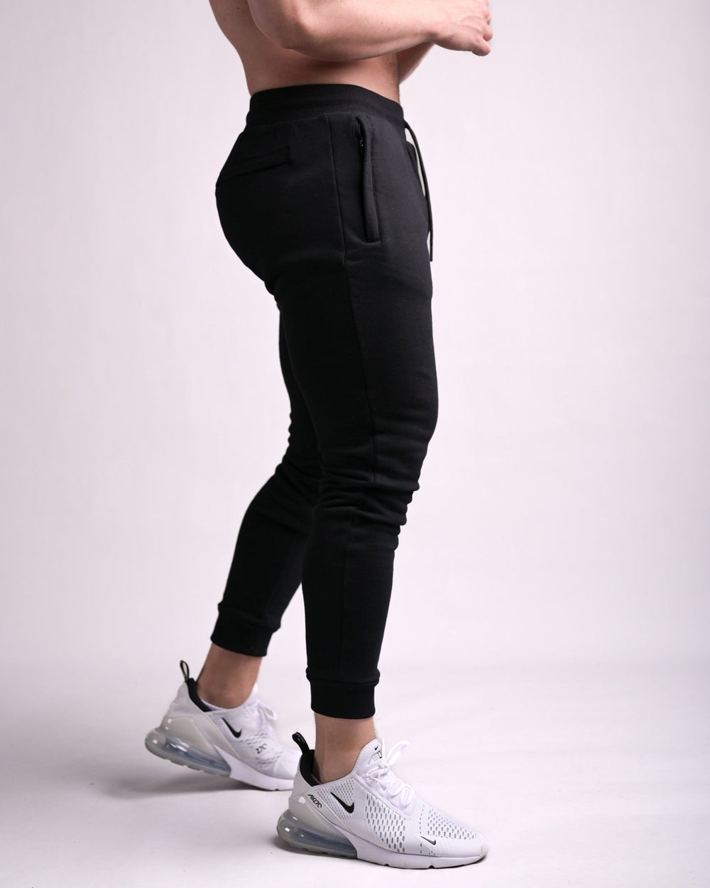 Fit Joggers (Black/Black) - Athletic Aesthetics