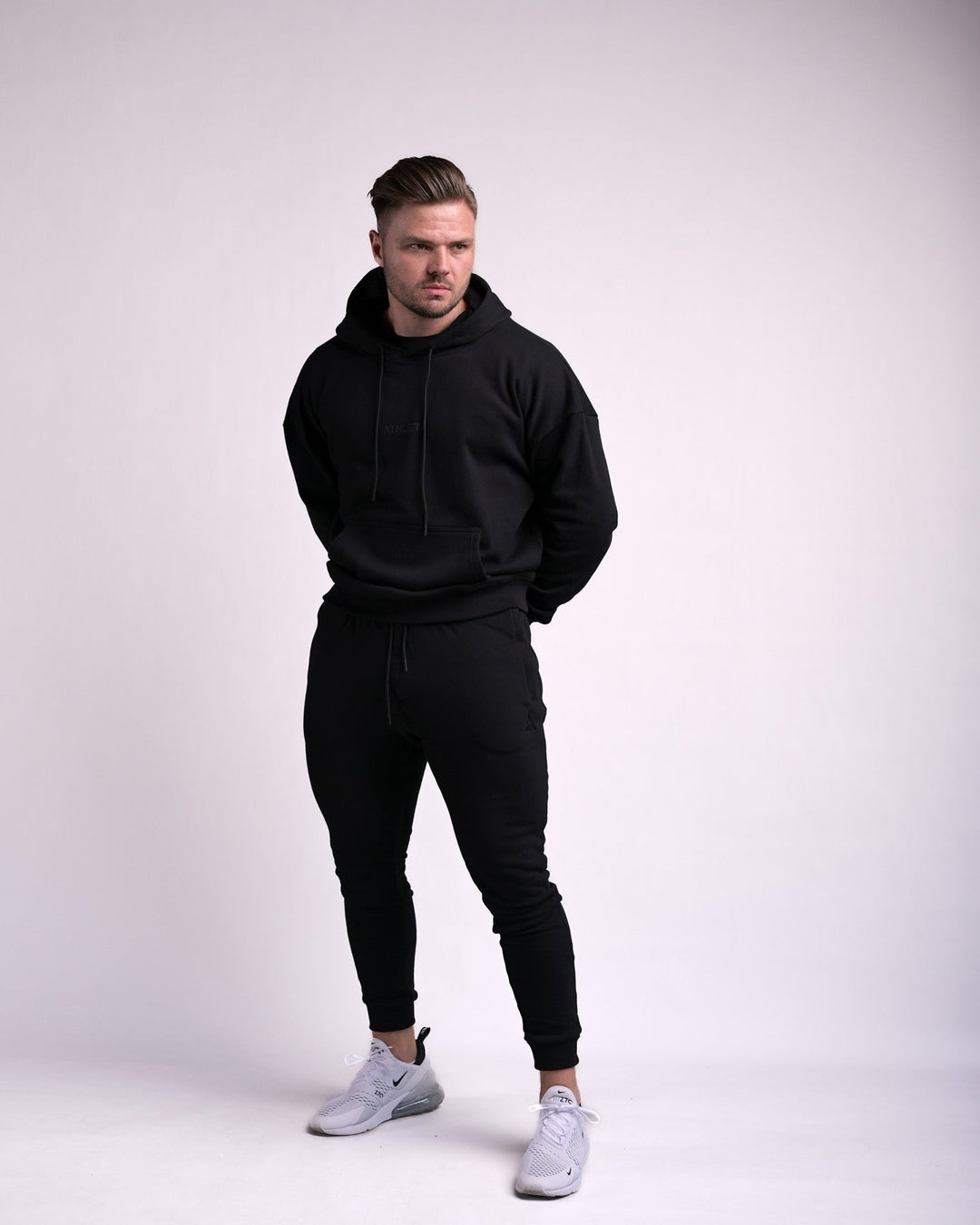 Fit Joggers (Black/Black) - Athletic Aesthetics