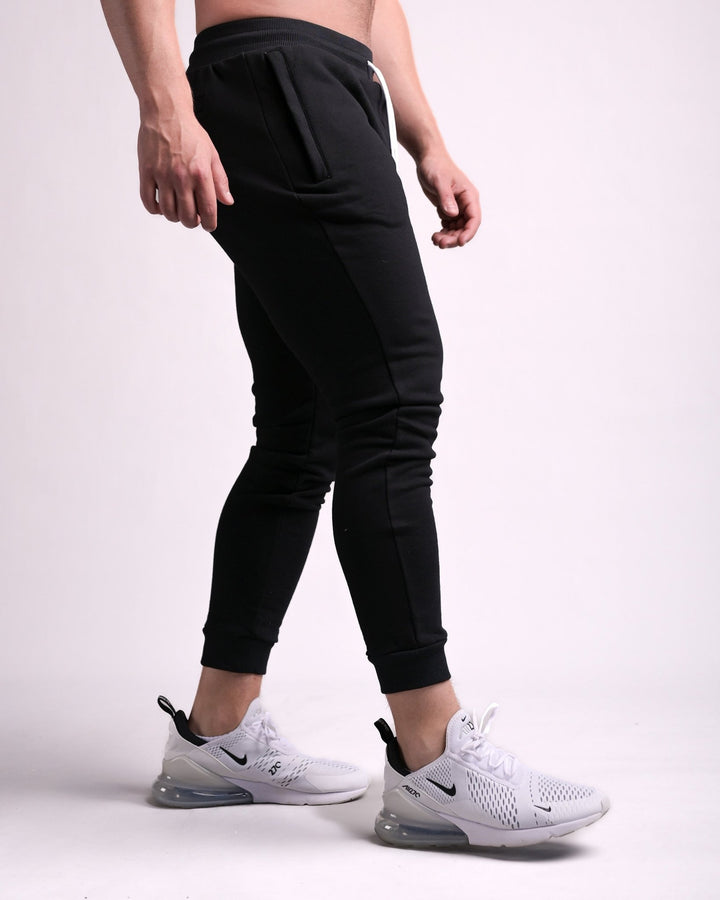 Fit Joggers (Black/White) - Athletic Aesthetics