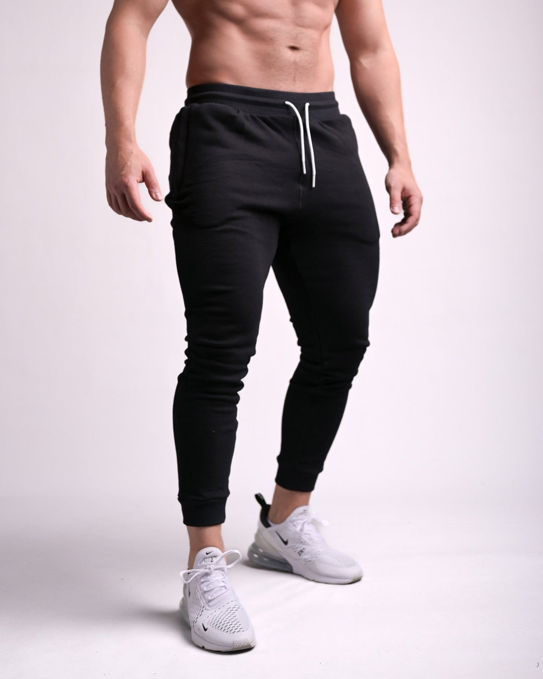 Fit Joggers (Black/White) - Athletic Aesthetics