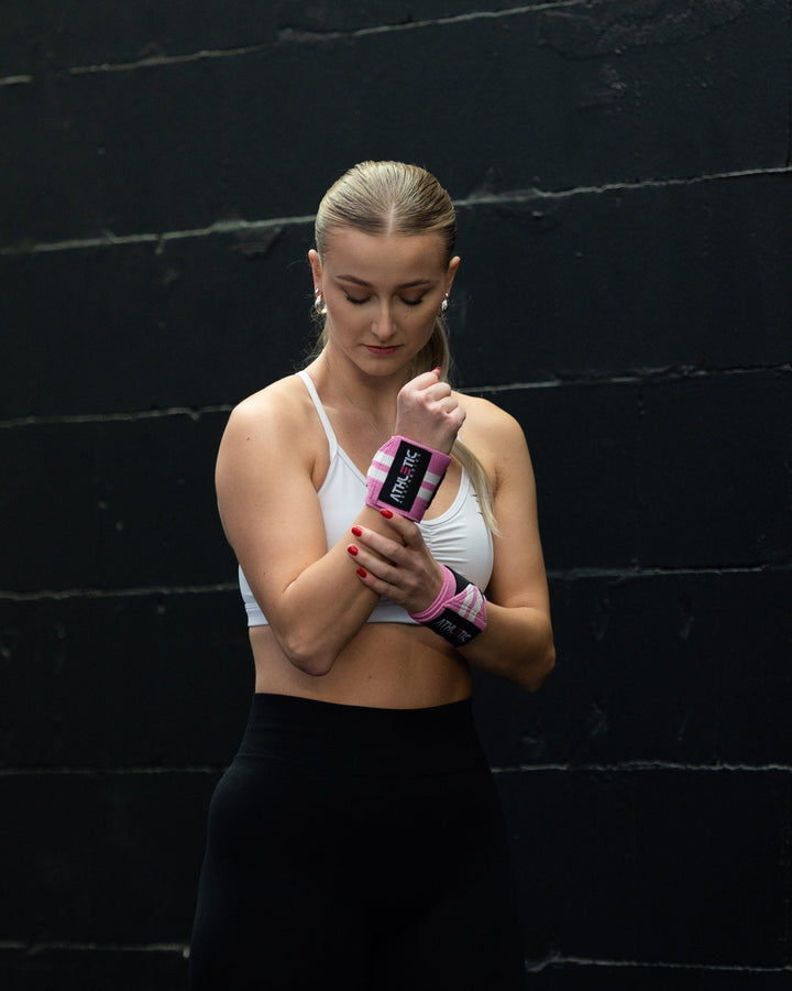 Handgelenkbandage (Pink/Weiß) - Athletic Aesthetics