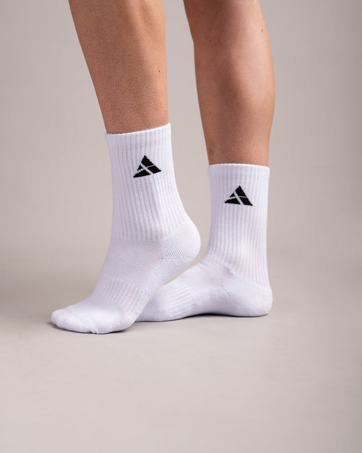 Hohe Sportsocken / Cushioned Crew Socks 3er Pack (Black) - Athletic Aesthetics
