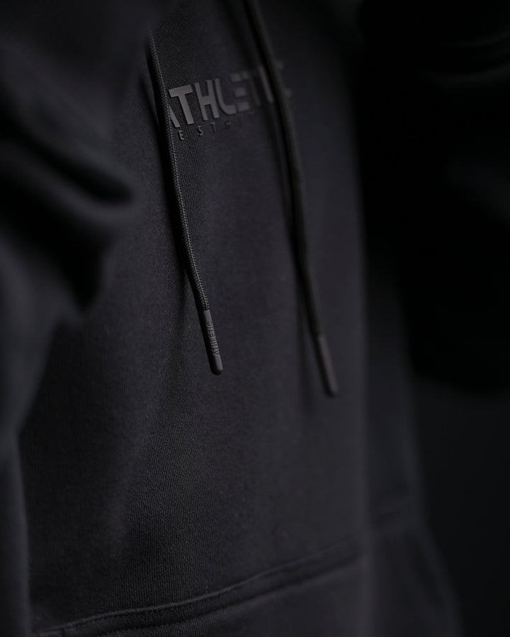 Oversize Hoodie (Black/Black) - Athletic Aesthetics