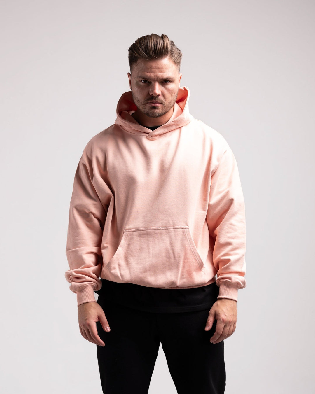 Oversized Hoodie (Creamy Pink) - HQ Basics - Athletic Aesthetics