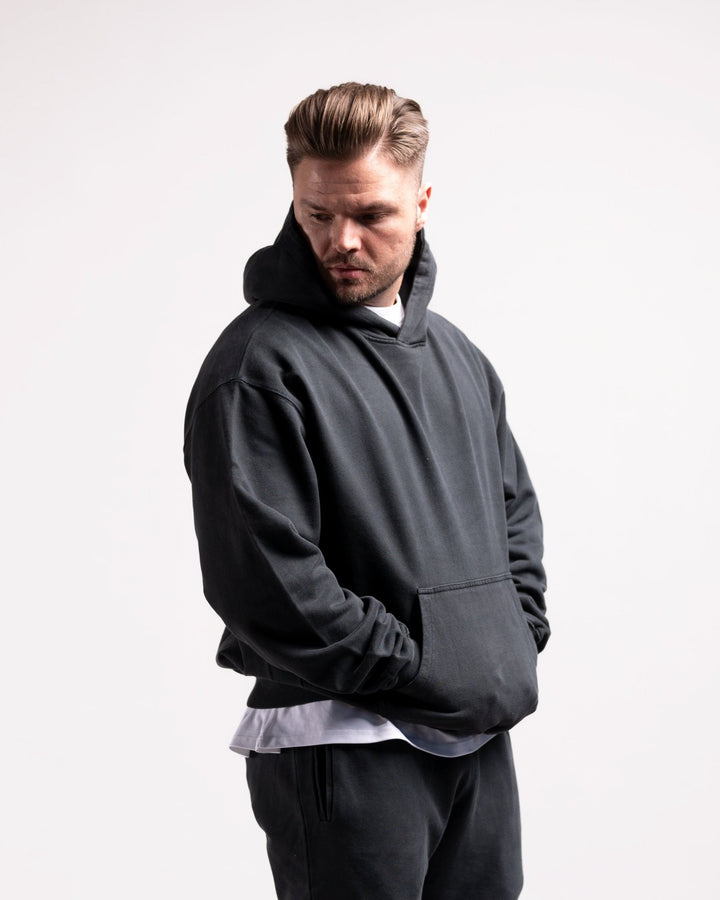 Oversized Hoodie (Vintage Black) - HQ Basics - Athletic Aesthetics