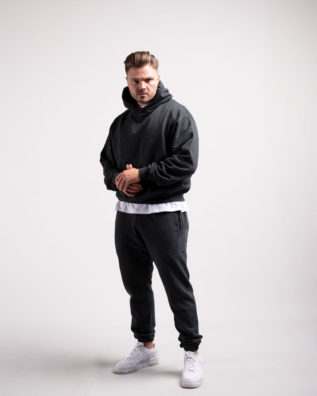 Oversized Hoodie (Vintage Black) - HQ Basics - Athletic Aesthetics