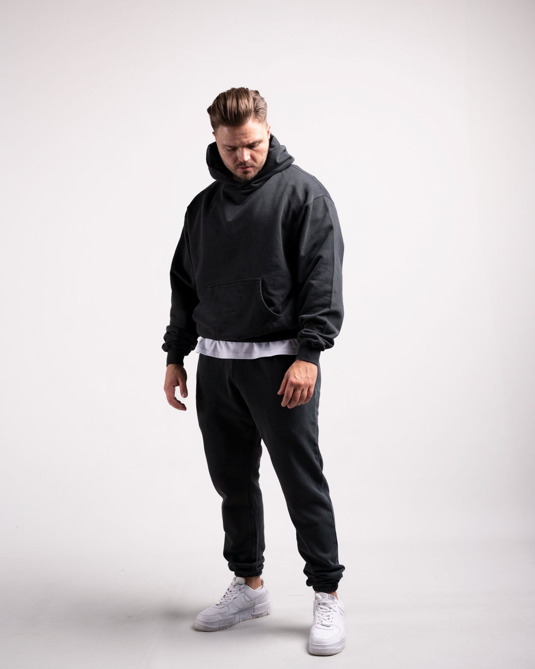 Oversized Hoodie (Vintage Black) - HQ Basics - Athletic Aesthetics