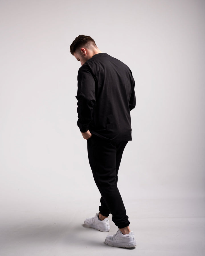 Oversized Longsleeve (Black) - HQ Basics - Athletic Aesthetics