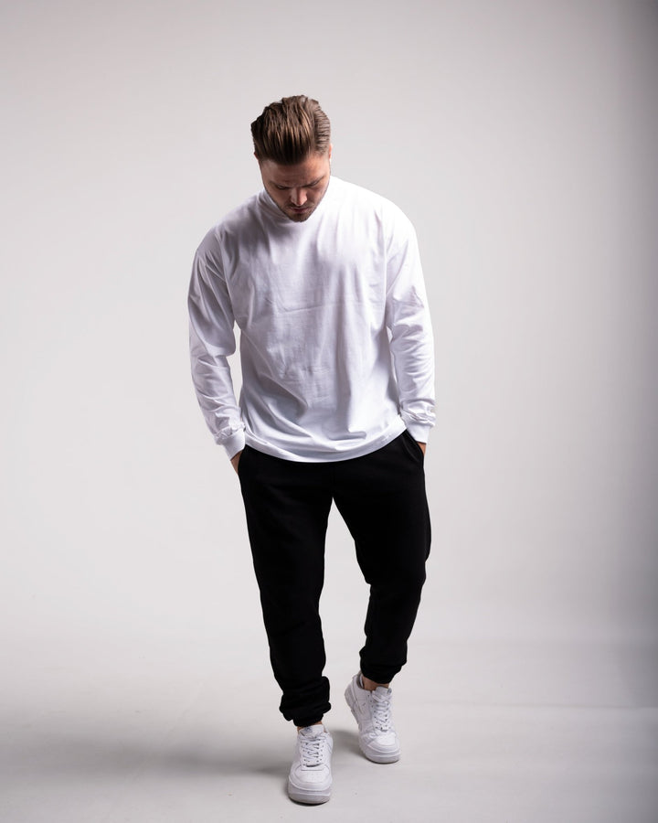 Oversized Longsleeve (White) - HQ Basics - Athletic Aesthetics