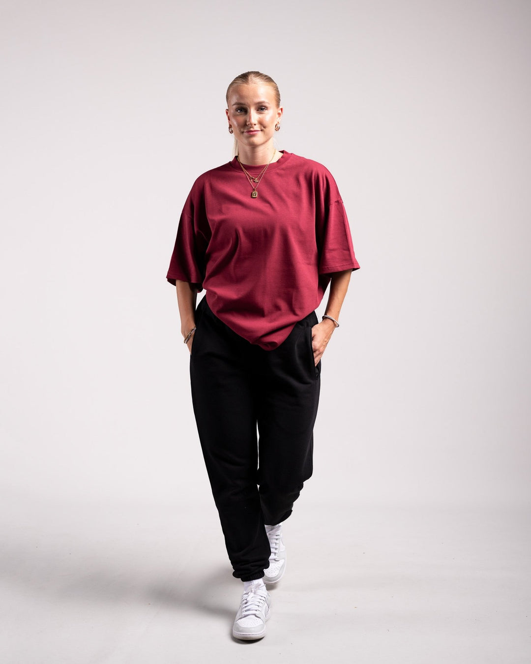 Oversized Tee (Burgundy) - HQ Basics - Athletic Aesthetics