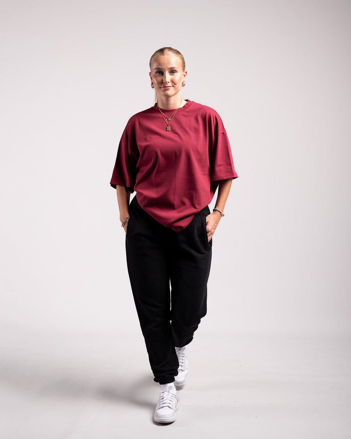 Oversized Tee (Burgundy) - HQ Basics - Athletic Aesthetics