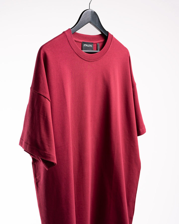 Oversized Tee (Burgundy) - HQ Basics - Athletic Aesthetics