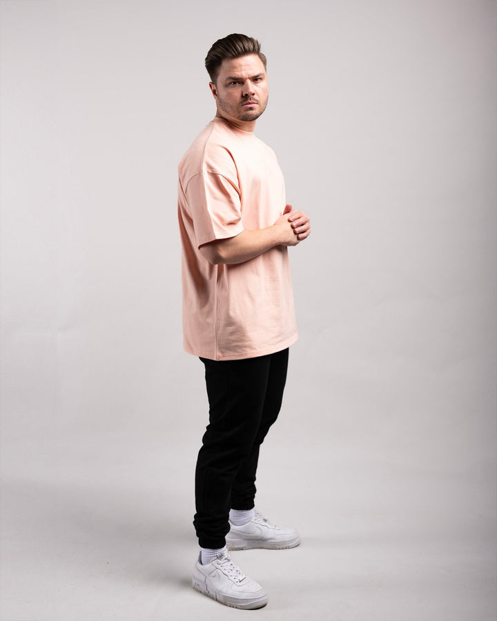 Oversized Tee (Creamy Pink) - HQ Basics - Athletic Aesthetics