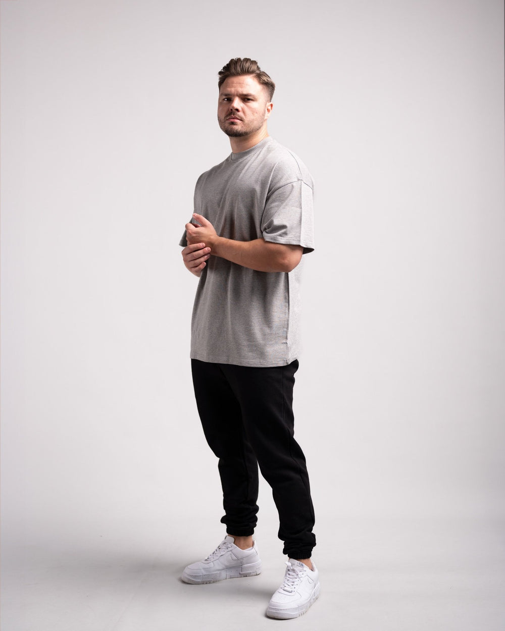 Oversized Tee (Grey Marl) - HQ Basics - Athletic Aesthetics