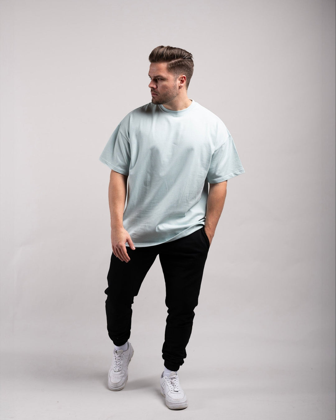 Oversized Tee (Mint Blue) - HQ Basics - Athletic Aesthetics
