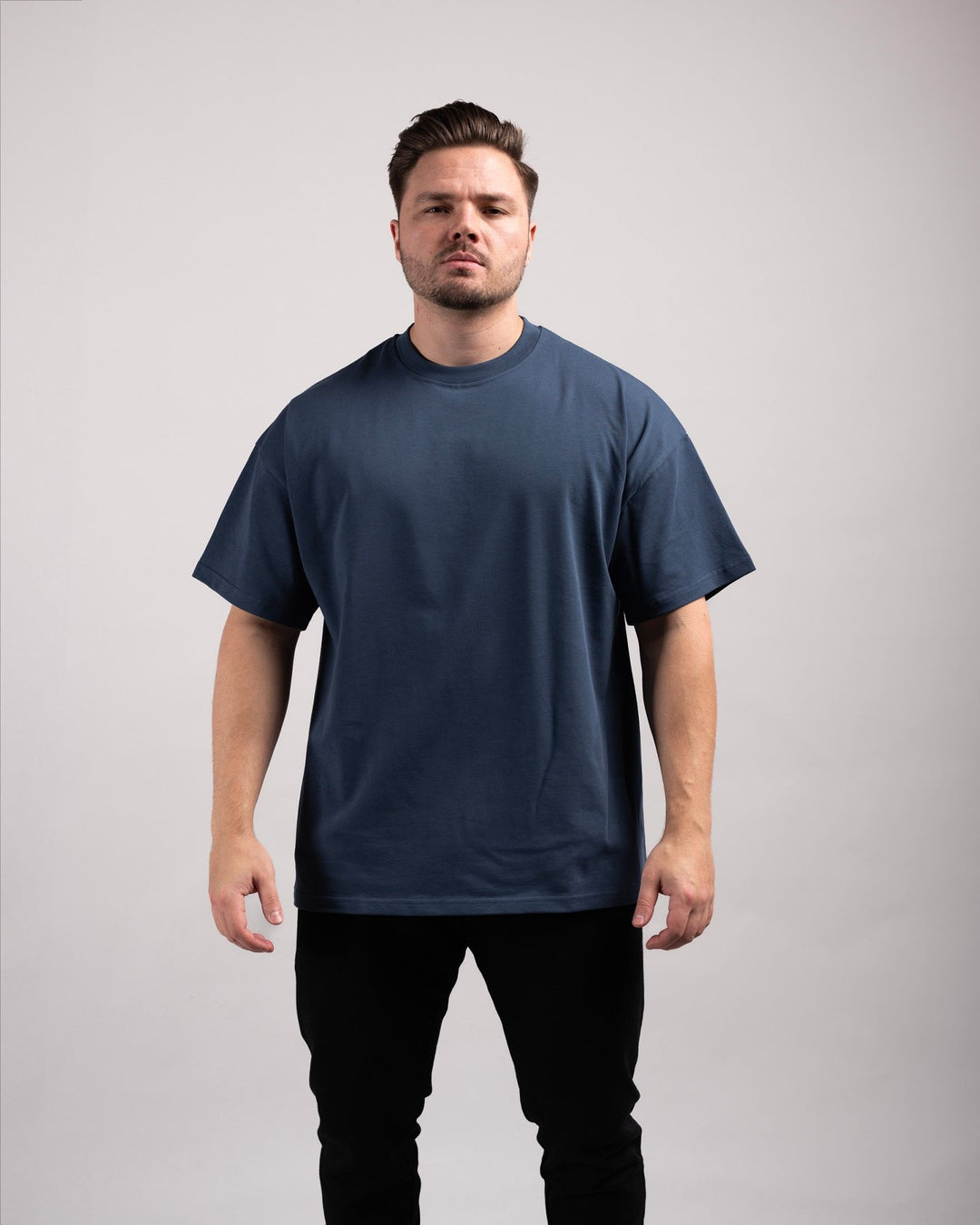 Oversized Tee (Navy Blue) - HQ Basics - Athletic Aesthetics