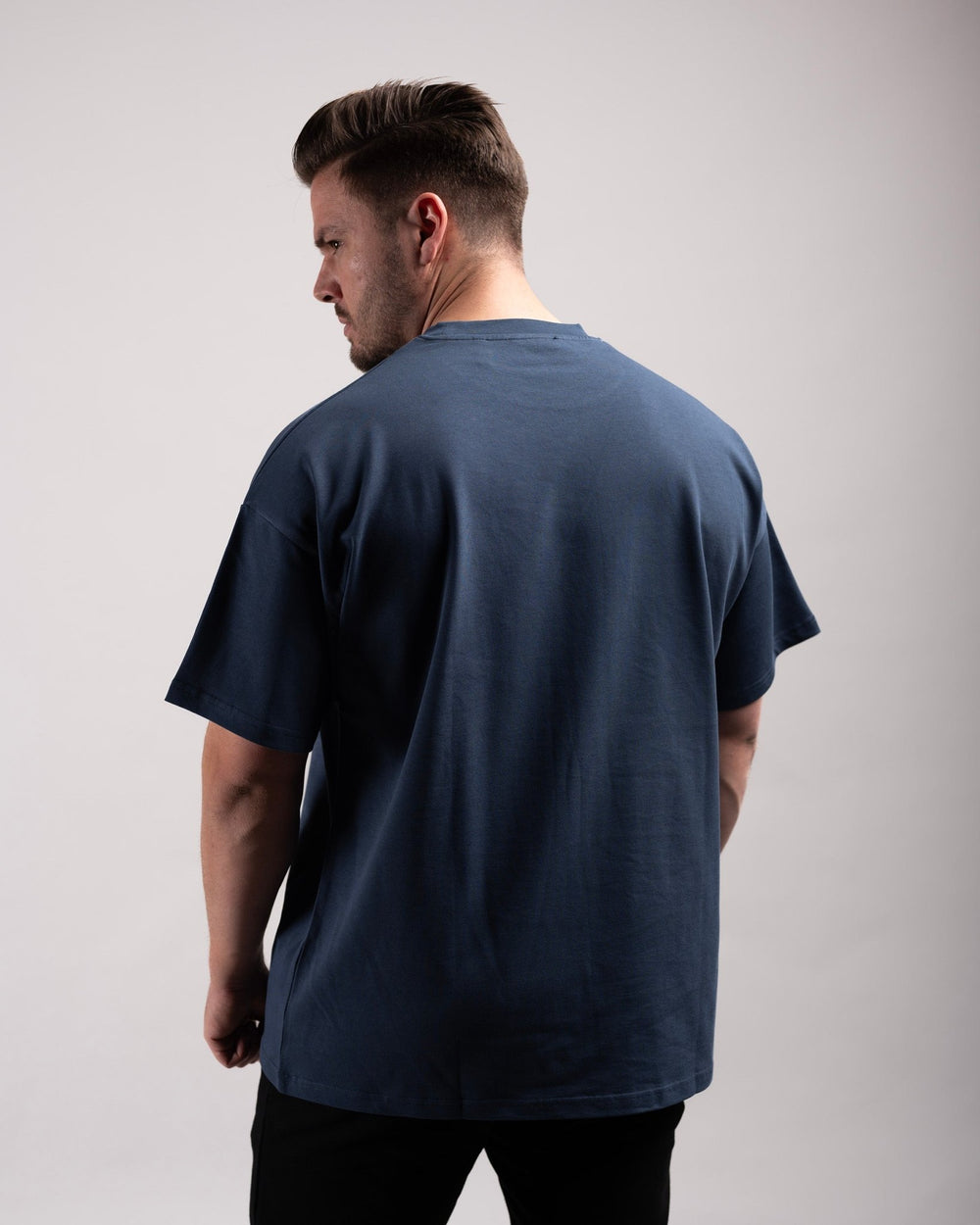 Oversized Tee (Navy Blue) - HQ Basics - Athletic Aesthetics
