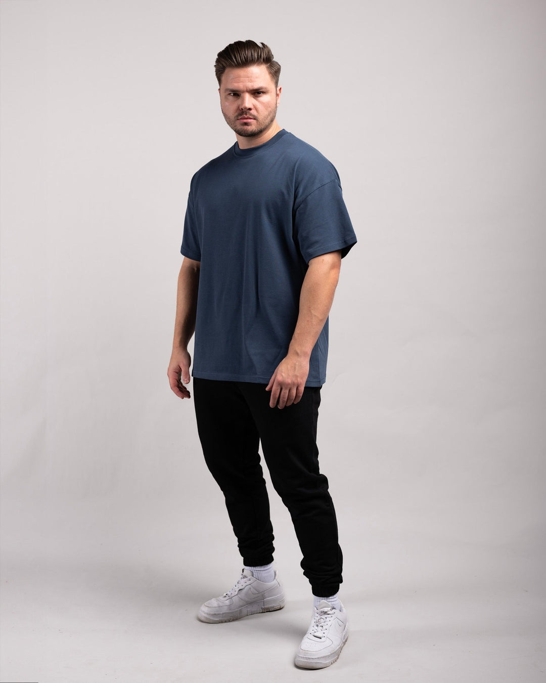 Oversized Tee (Navy Blue) - HQ Basics - Athletic Aesthetics