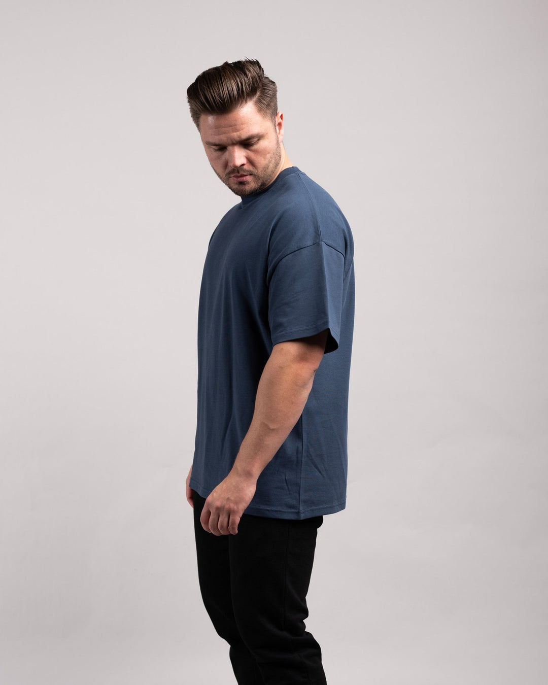 Oversized Tee (Navy Blue) - HQ Basics - Athletic Aesthetics