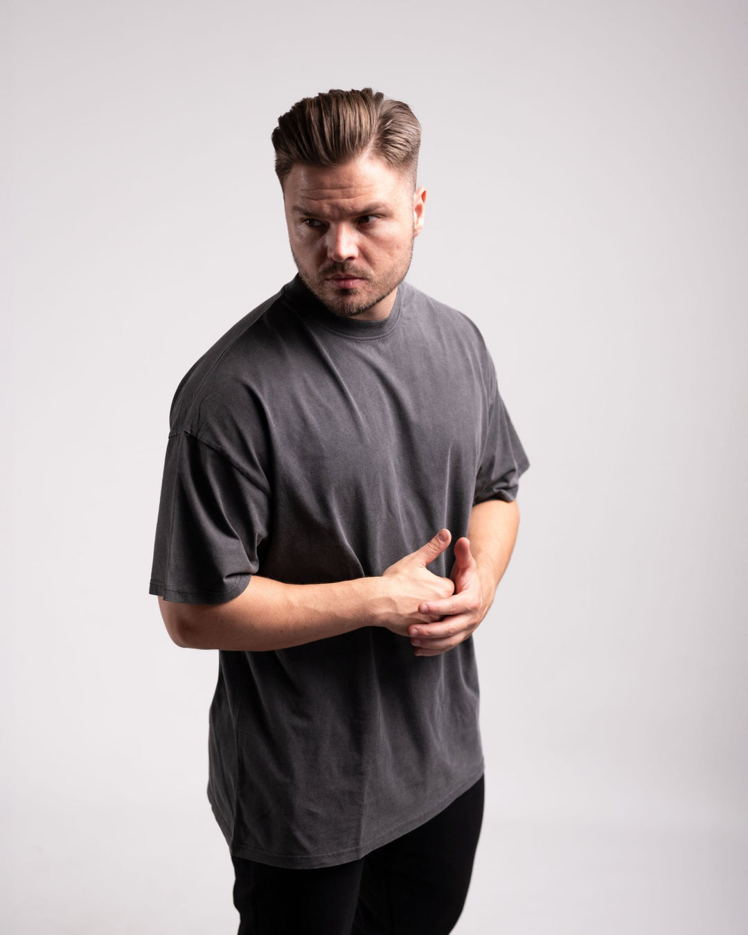 Oversized Tee (Vintage Black) - HQ Basics - Athletic Aesthetics