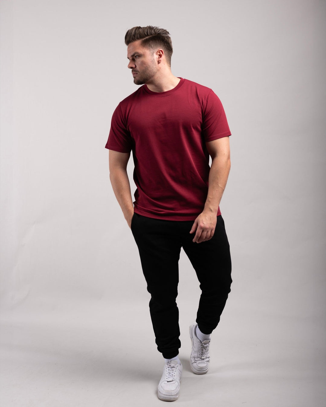 Regular Tee (Burgundy) - HQ Basics - Athletic Aesthetics