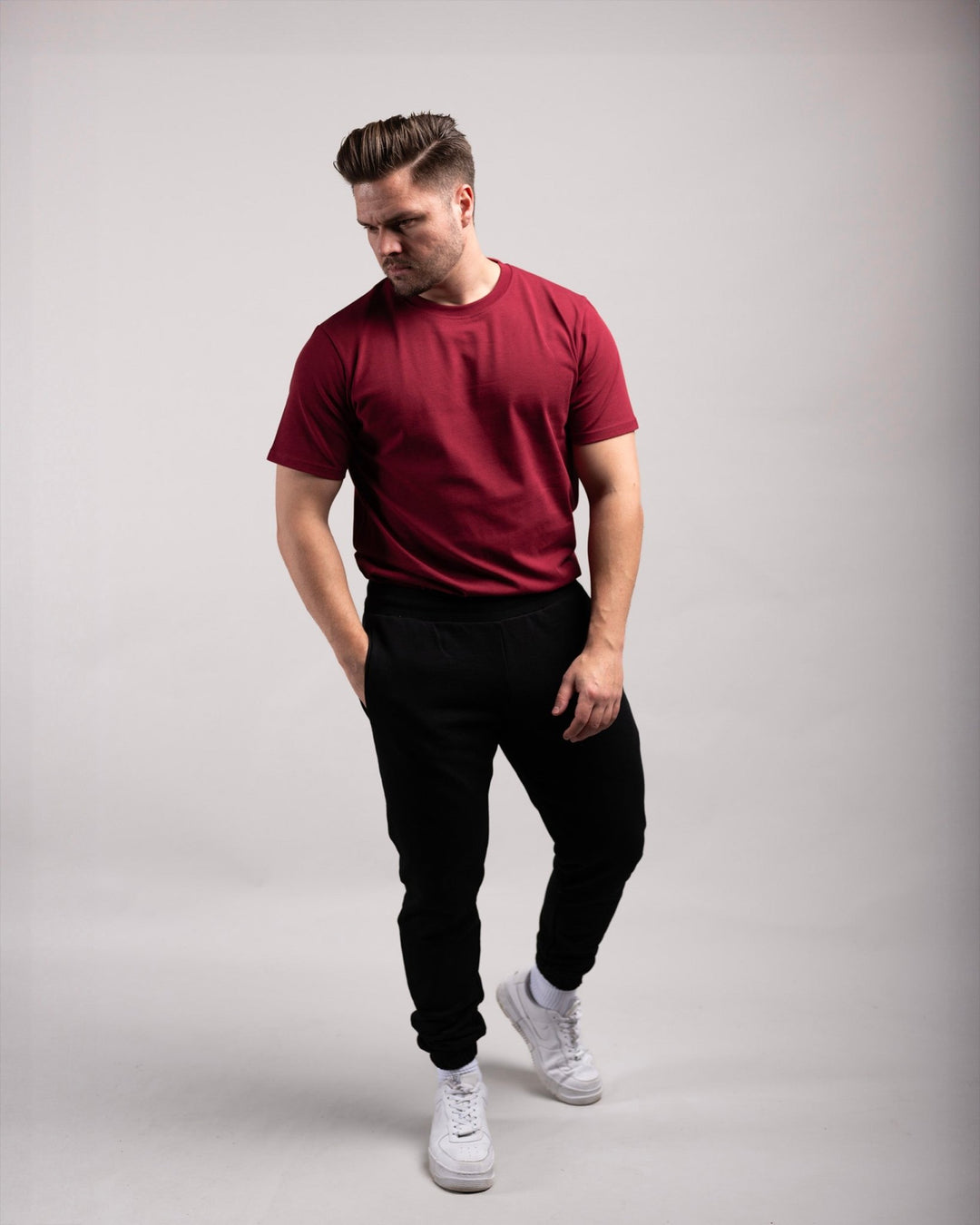 Regular Tee (Burgundy) - HQ Basics - Athletic Aesthetics