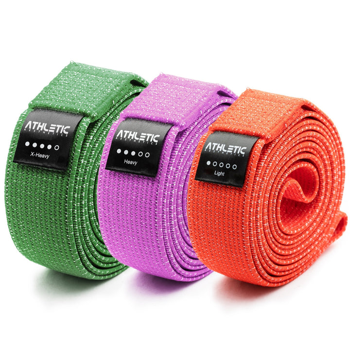 Widerstandsband 3er Set Textil (Bunt) - Athletic Aesthetics