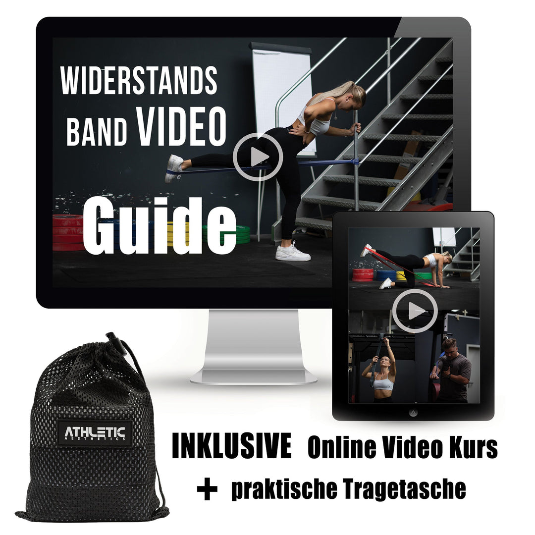Widerstandsband 3er Set Textil (Grau) - Athletic Aesthetics