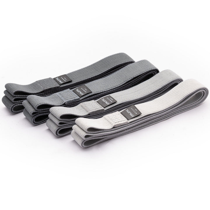 Widerstandsband 4er Set Textil (Grau) - Athletic Aesthetics