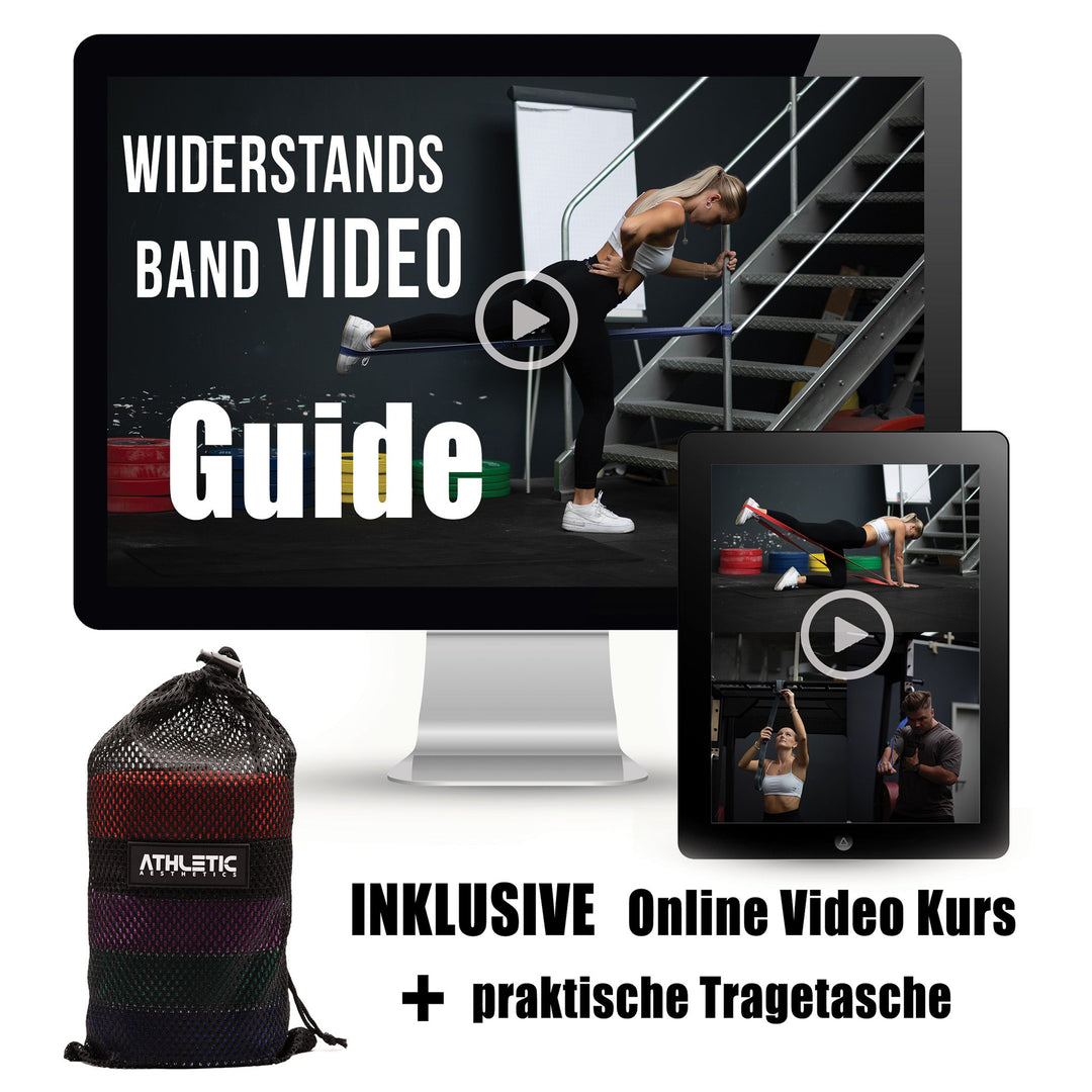 Widerstandsband 5er Set Textil (Bunt) - Athletic Aesthetics