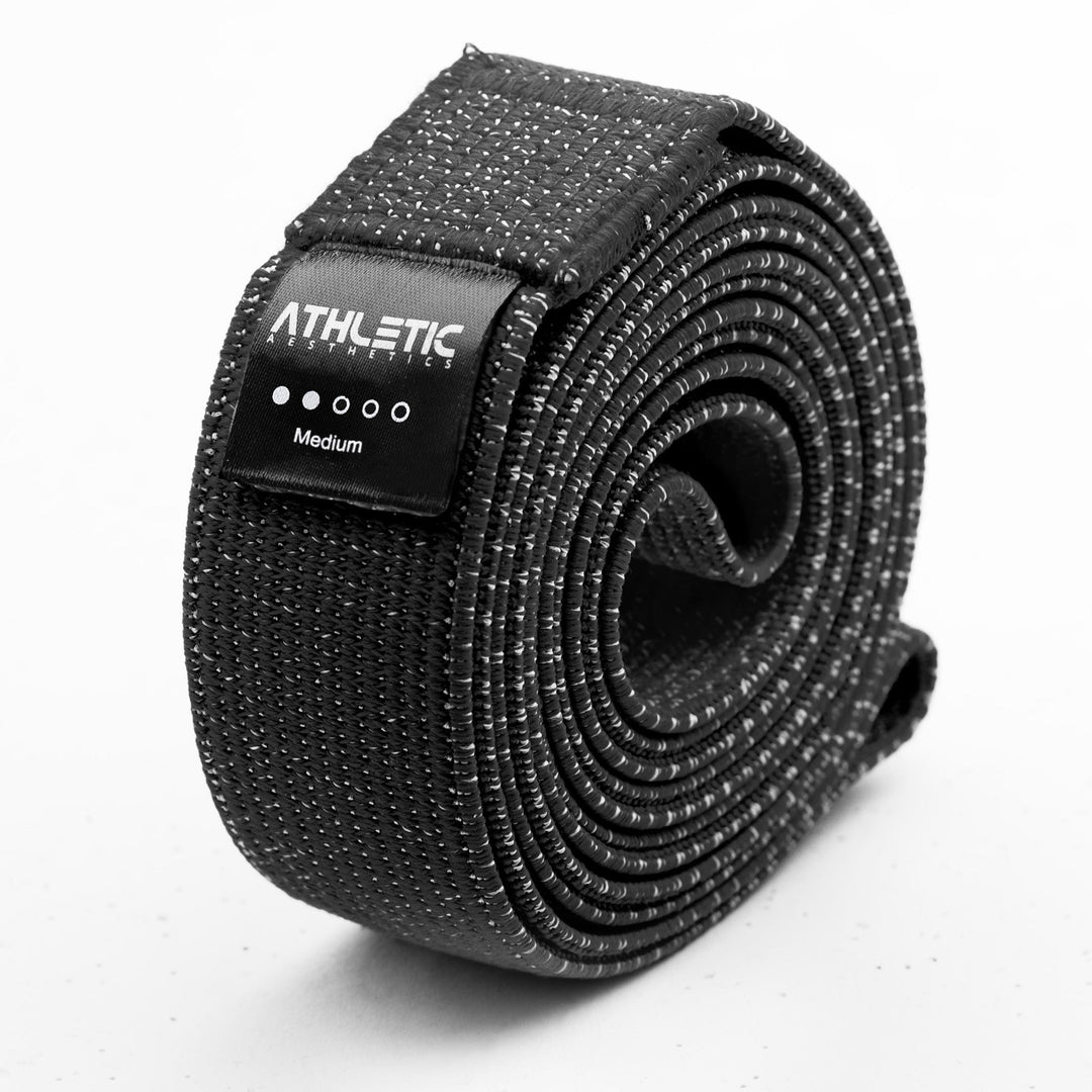 Widerstandsband Textil Schwarz / Leicht (7,5kg - 15 kg) - Athletic Aesthetics