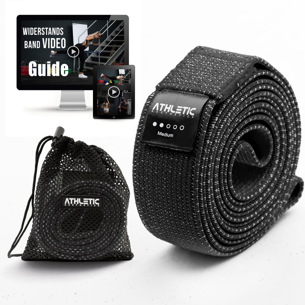 Widerstandsband Textil Schwarz / Leicht (7,5kg - 15 kg) - Athletic Aesthetics