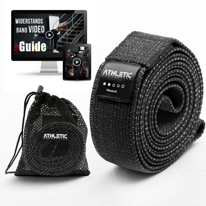Widerstandsband Textil Schwarz / Leicht (7,5kg - 15 kg) - Athletic Aesthetics