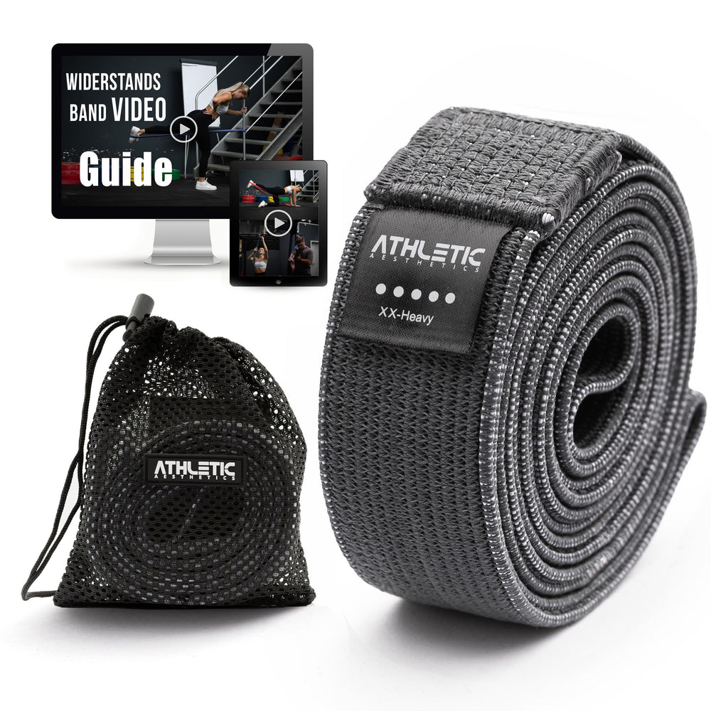 Widerstandsband Textil Schwarz / Sehr stark (35kg - 60kg) - Athletic Aesthetics