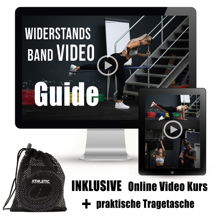 Widerstandsband Textil Schwarz / Sehr stark (35kg - 60kg) - Athletic Aesthetics